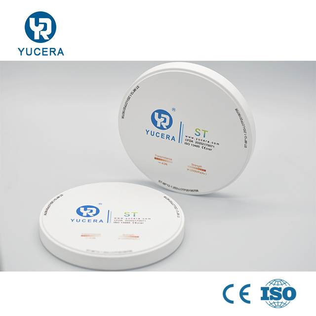 Yucera ST White Zirconia Block 43% Transmittance CAD/CAM 98mm Dental Materials