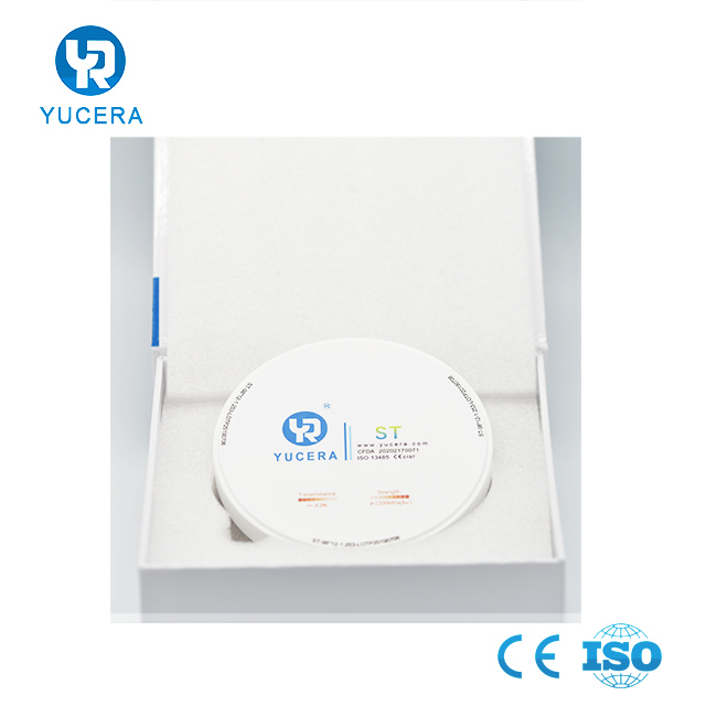 Yucera ST White Zirconia Block 43% Transmittance CAD/CAM 98mm Dental Materials