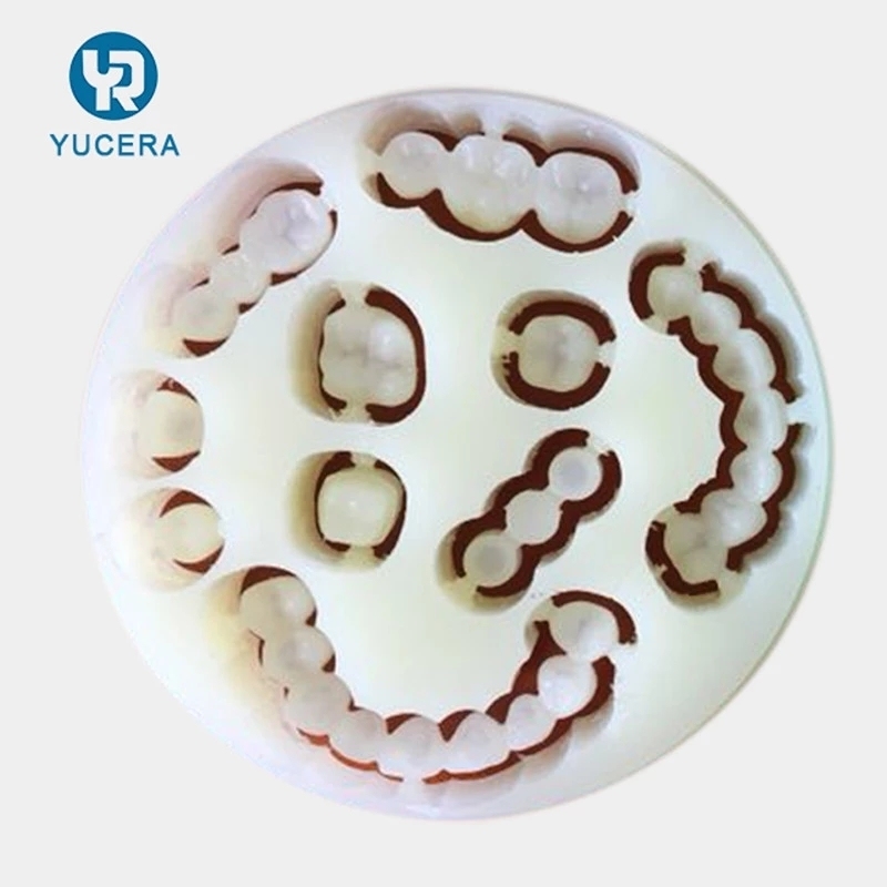 Blocos de PMMA Dentário Yucera 98*22mm  CADCAM Multicamadas PMMA Disco Rosa