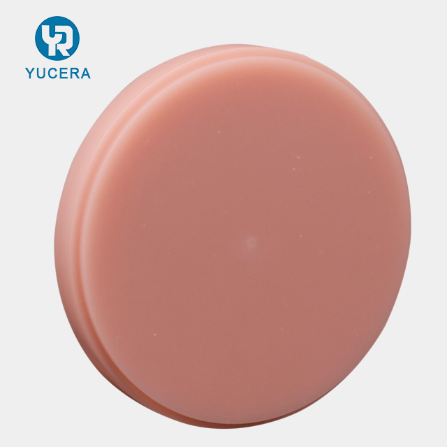 Blocos de PMMA Dentário Yucera 98*22mm  CADCAM Multicamadas PMMA Disco Rosa