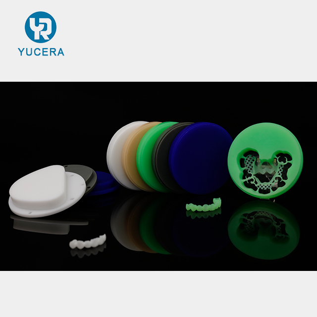 Blocos de PMMA Dentário Yucera 98*22mm  CADCAM Multicamadas PMMA Disco Rosa