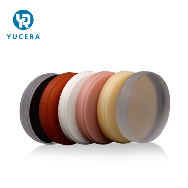 Consumíveis Dentários Cad Cam Milling Pmma Puck para Laboratório Dentário Disco de Resina Acrílica Dental Bloco Pmma Dental Prótese Temporária