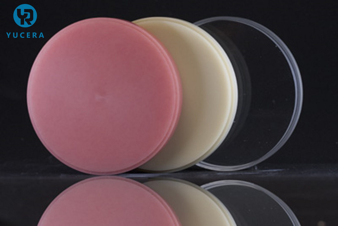 YUCERA PMMA Consumíveis de Laboratório Odontológico Discos de PMMA para Sistema de Fresagem CAD CAM Aberto Blocos de PMMA Odontológicos para Máquina de Fresagem