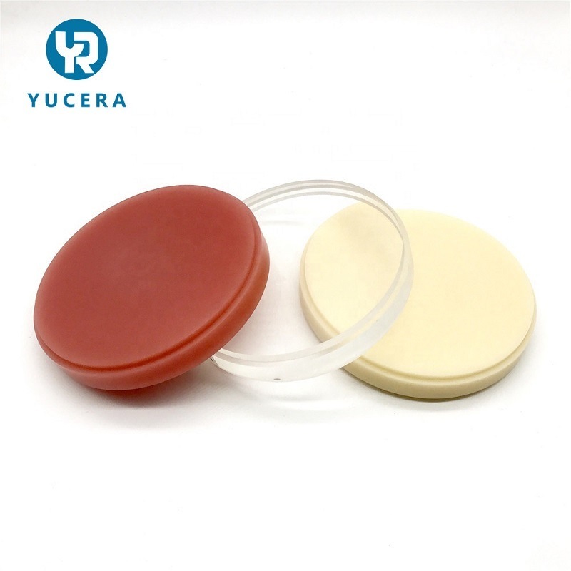 YUCERA PMMA Consumíveis de Laboratório Odontológico Discos de PMMA para Sistema de Fresagem CAD CAM Aberto Blocos de PMMA Odontológicos para Máquina de Fresagem