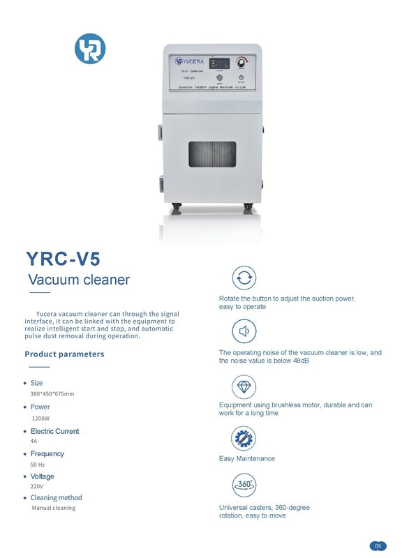 Aspirador YUCERA YRC-V5 Aspirador Dental Portátil para Máquina de Fresagem CNC Dental para Laboratório Dental