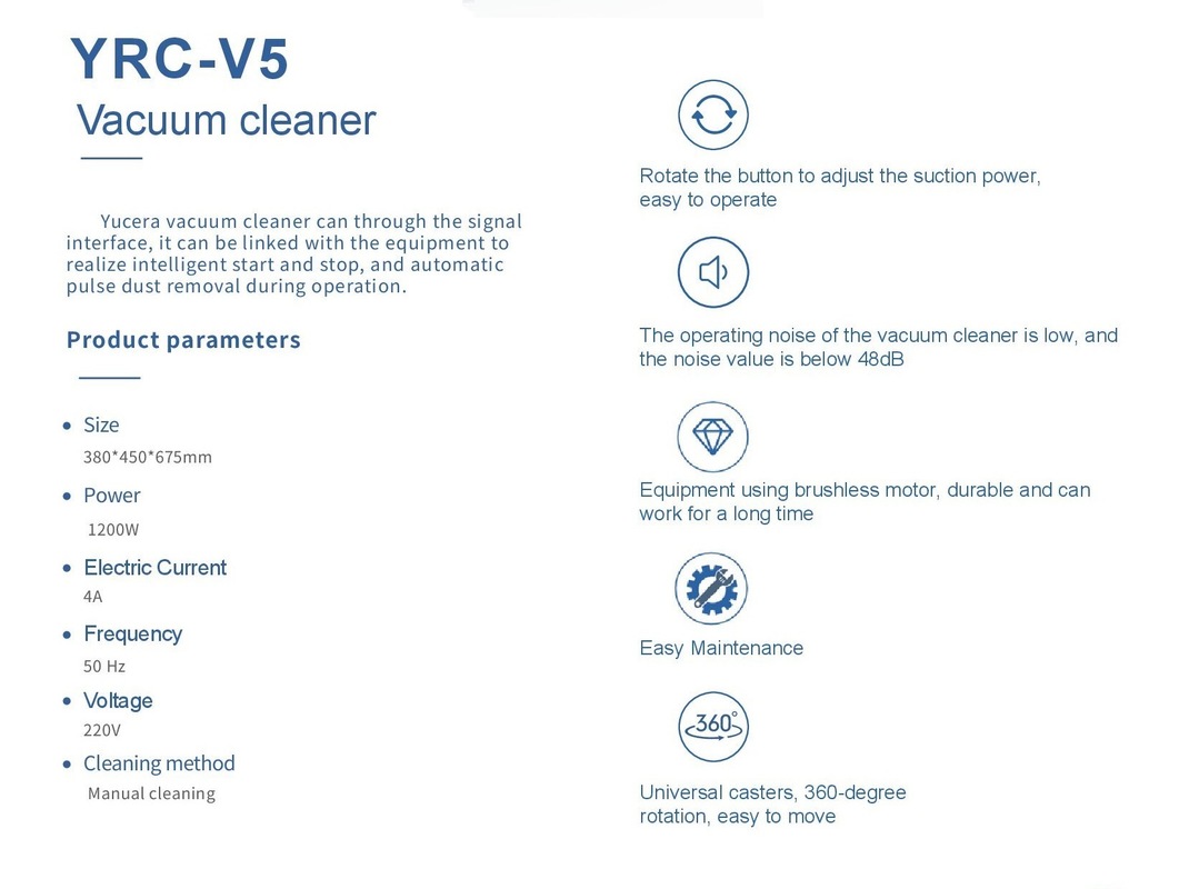 Aspirador de Laboratório Dental Yucera V5 - Aspirador de Alta Eficiência