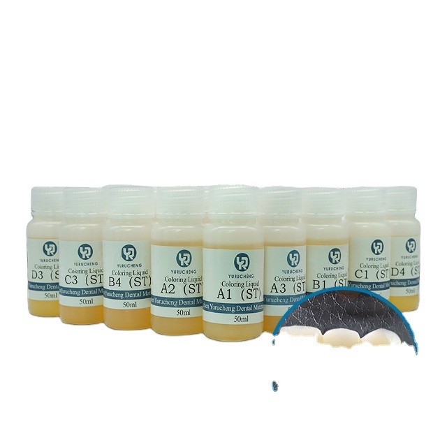 Yucera 18 Cores Soluções de Sorriso Cerâmica Zircônia Coloração Brilho Natural para Criações de Laboratório Dentário