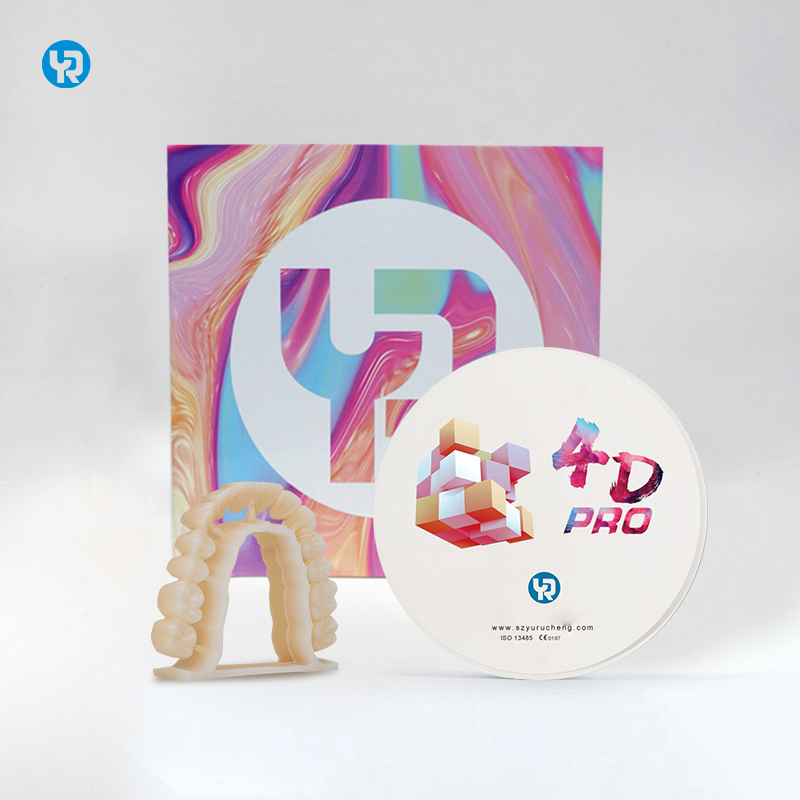 Blocos de Zircônia YR 98mm Shade 4D Pro Dentes Artificiais para Próteses Dentárias para Fresagem e Sinterização