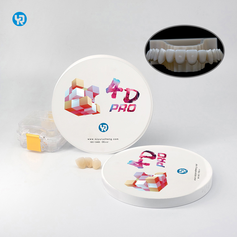 Blocos de Zircônia YR 98mm Shade 4D Pro Dentes Artificiais para Próteses Dentárias para Fresagem e Sinterização