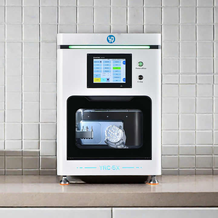 Máquinas de Fresagem e Gravação de Zircônia Dental de Alta Eficiência YR 5 Eixos CNC CAD CAM Coroas Pontes Equipamentos de Laboratório