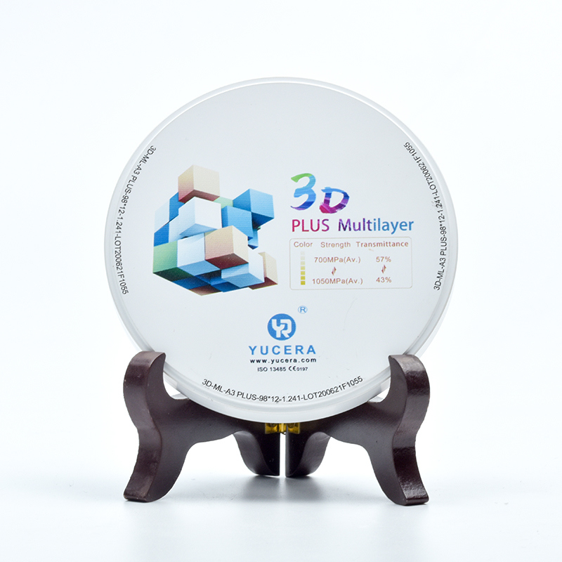 Dental Zirconia Block  YUCERA 3D Posterior Bridge Material | 1200MPa Strength & 45% Light Transmission