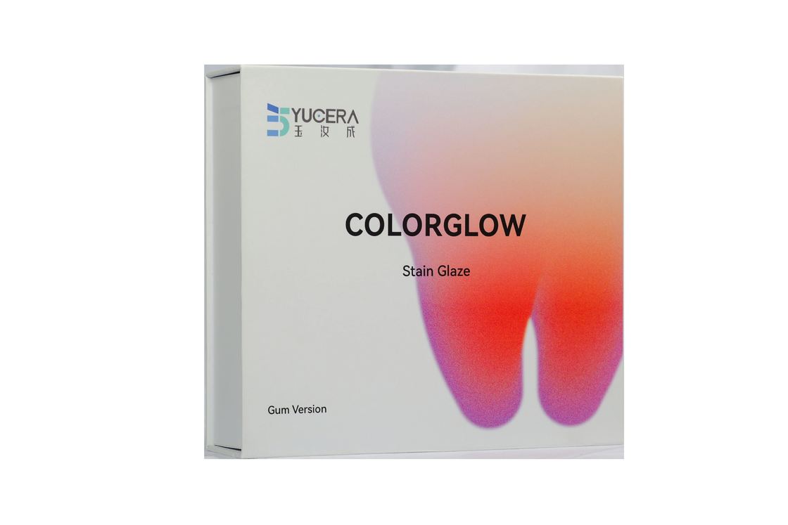 Kit de Coloração e Glaze Cerâmica Zircônia Yucera 18 Cores Natural Glow para Criações de Laboratório Odontológico