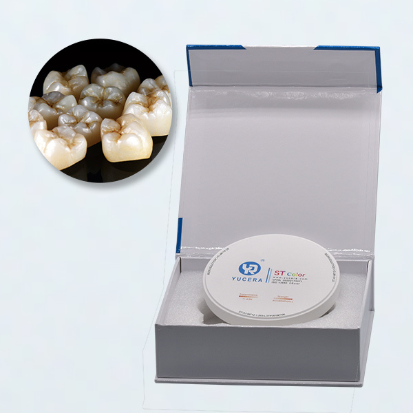 Discos de zircônia dental colorida Yucera ST perfeitamente combinados com nossos blocos de alta qualidade