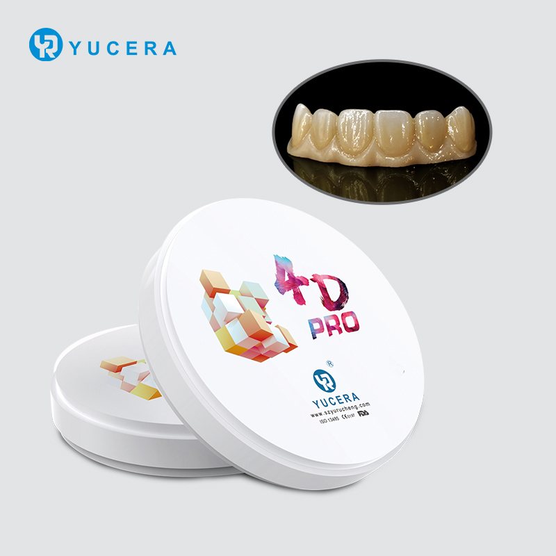 Blocos de zircônia sinterizada 4D Pro Yucera CAD/CAM Dental Multicamadas Translúcidas Cor B1 Equipamentos e Acessórios para Terapia Oral