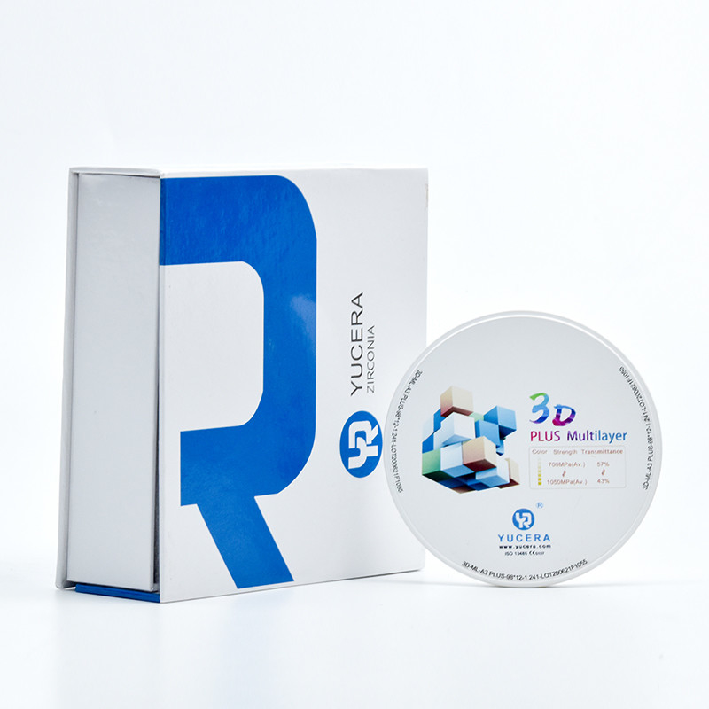 3D mais blocos coloridos da zircônia do bloco 1200HV auto Multilayer CAD CAM da zircônia